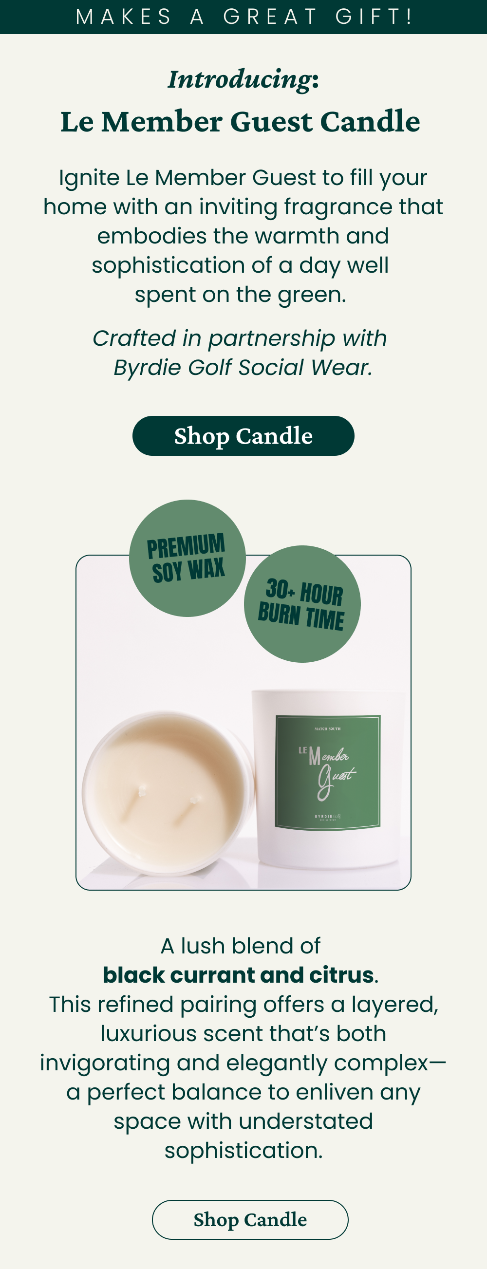 Le Member Guest Candle