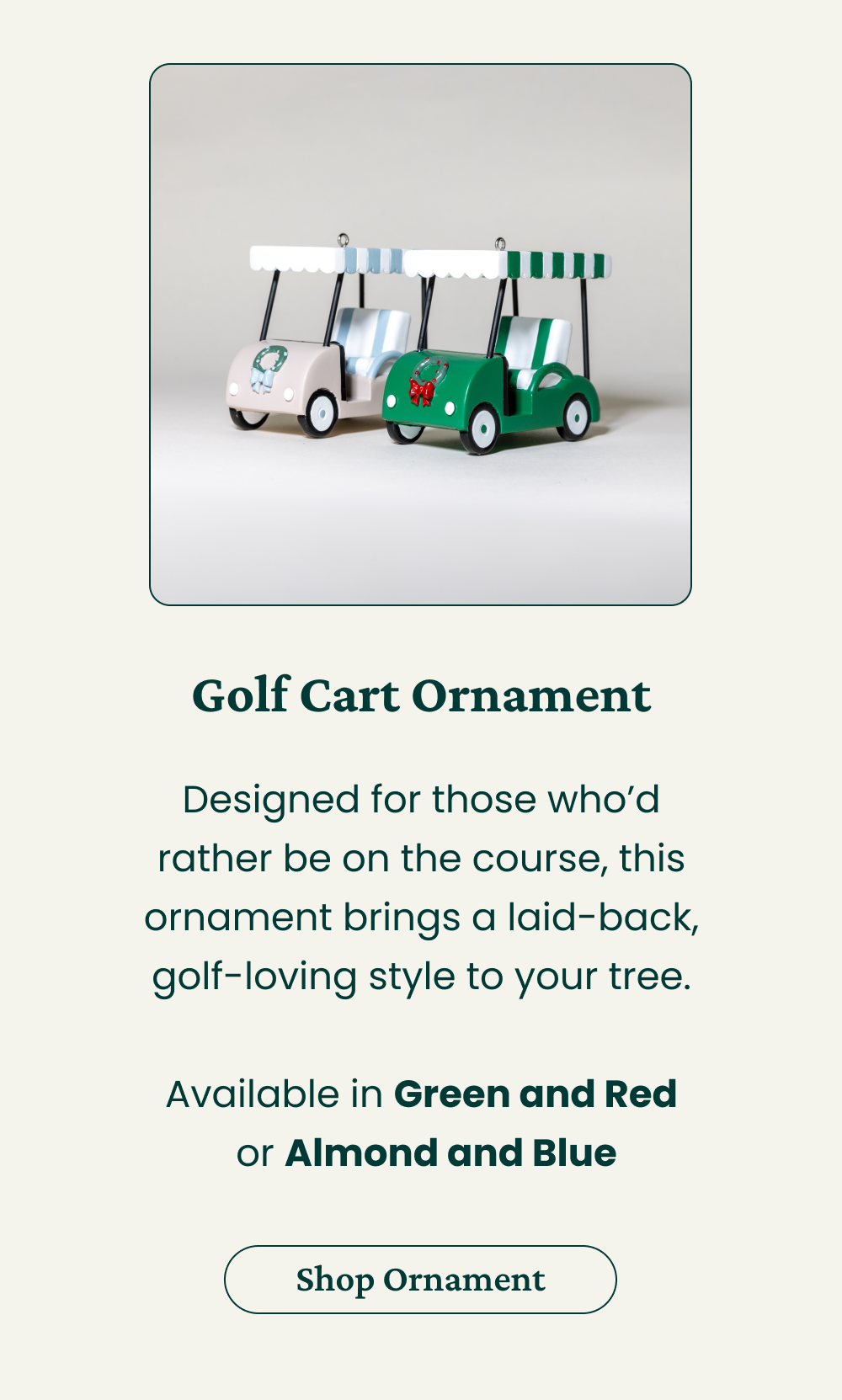 Golf Cart Ornament