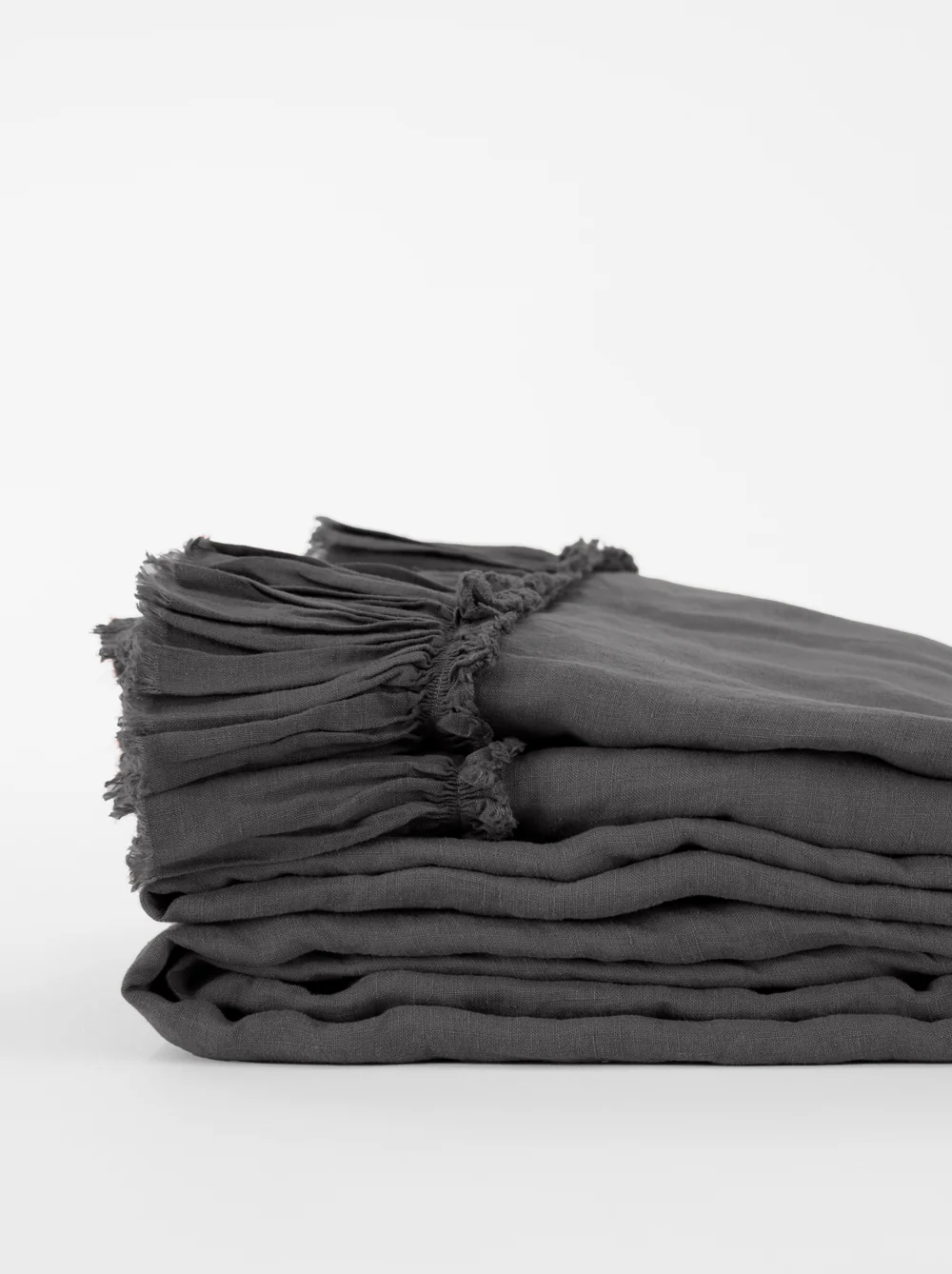 Image of Tat Linen Duvet Set - White/King