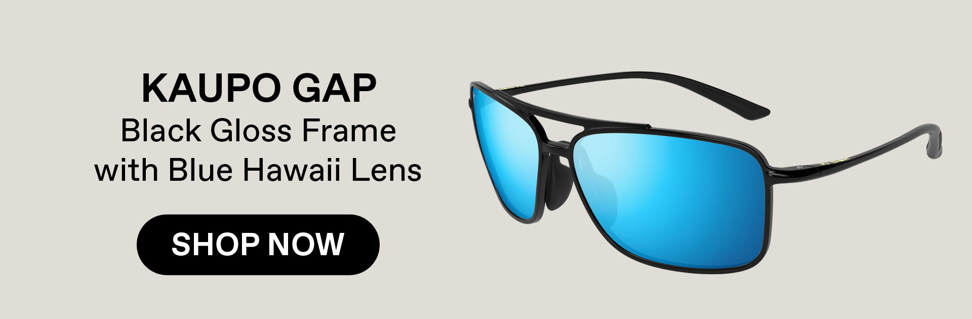KAUPO GAP - Black Gloss Frame with Blue Hawaii Lens - Shop Now