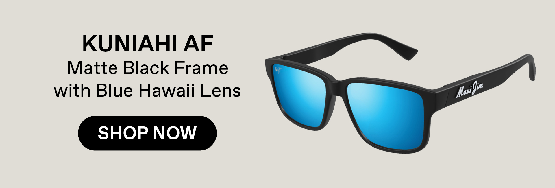 KUNIAHI AF - Matte Black Frame with Blue Hawaii Lens - Shop Now