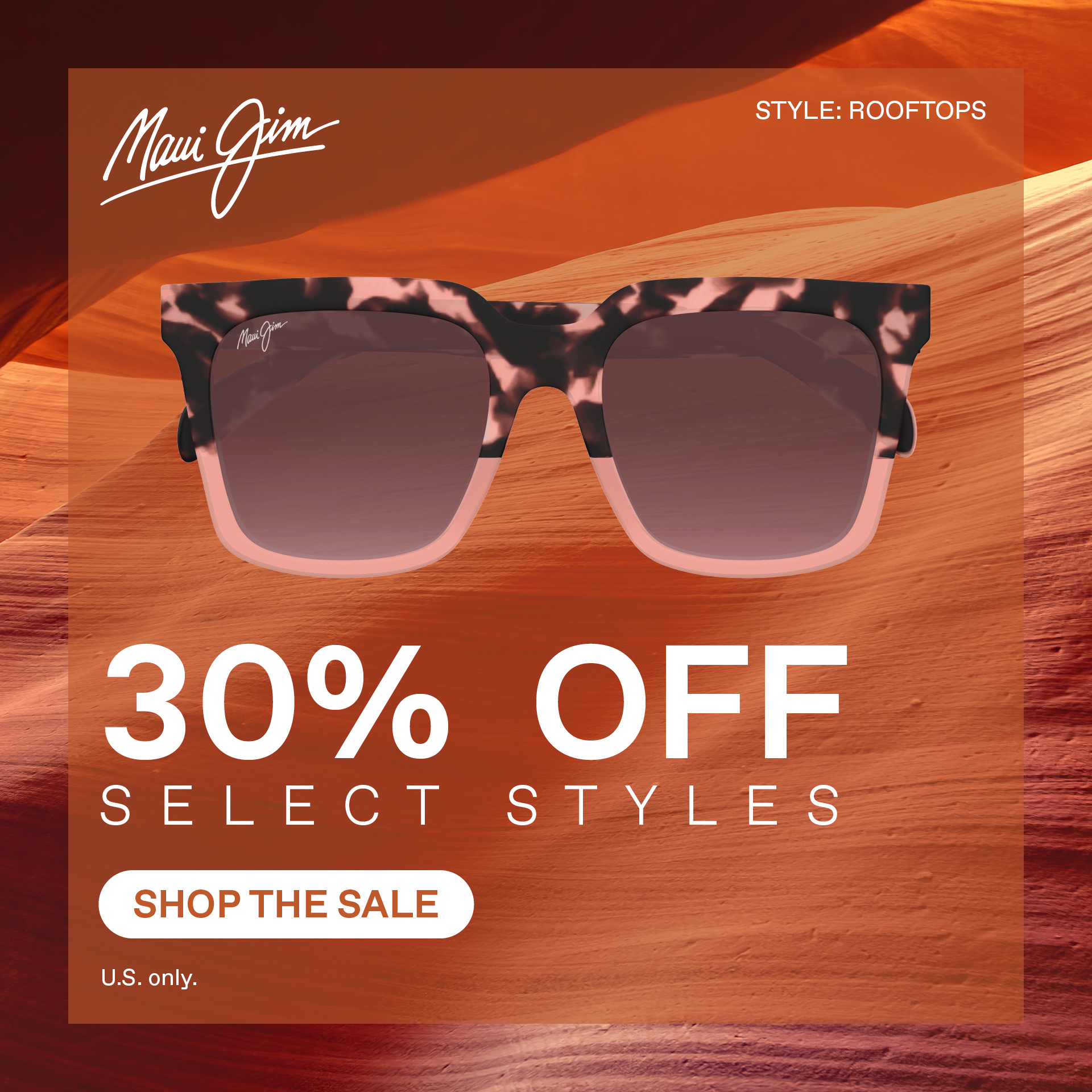 Maui Jim - 35% Off -Select Styles- Shop the Sale - Style shown Rooftops - US Only