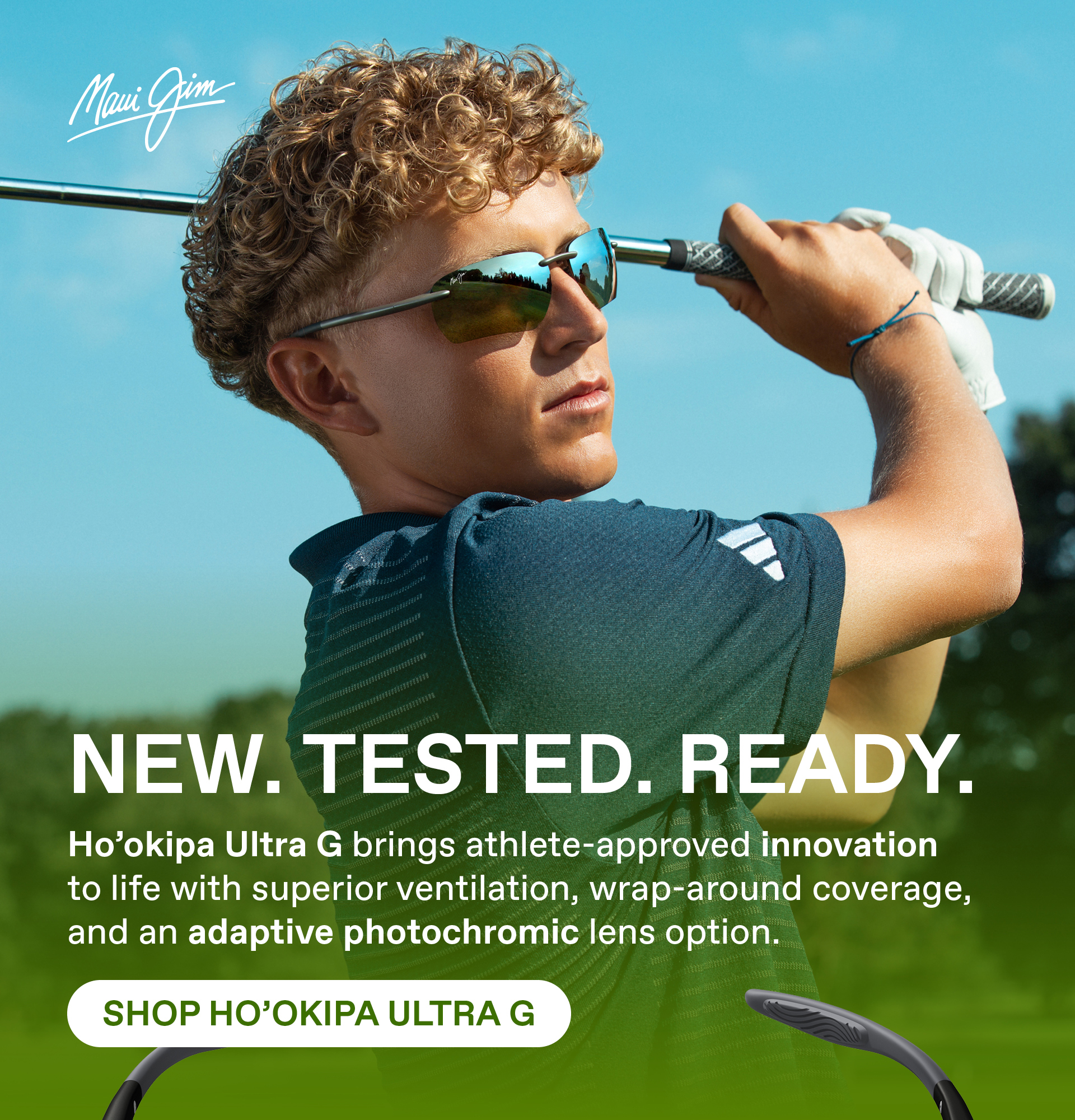 Maui Jim - NEW.TESTED.READY. Hookipa Ultra G brings athlete-approved innovation to life with superior ventilation, wrap-around coverage, and an adaptive photochromic lens option. Shop Hookipa Ultra G