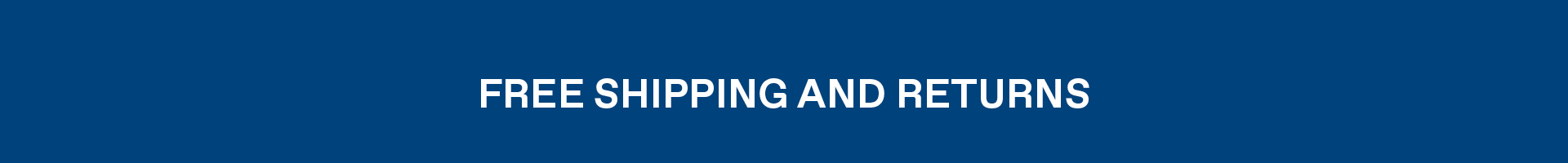 Free Shipping and Returns