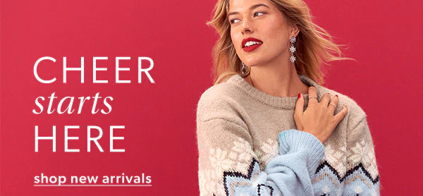 Cheer starts here. Shop new arrivals.