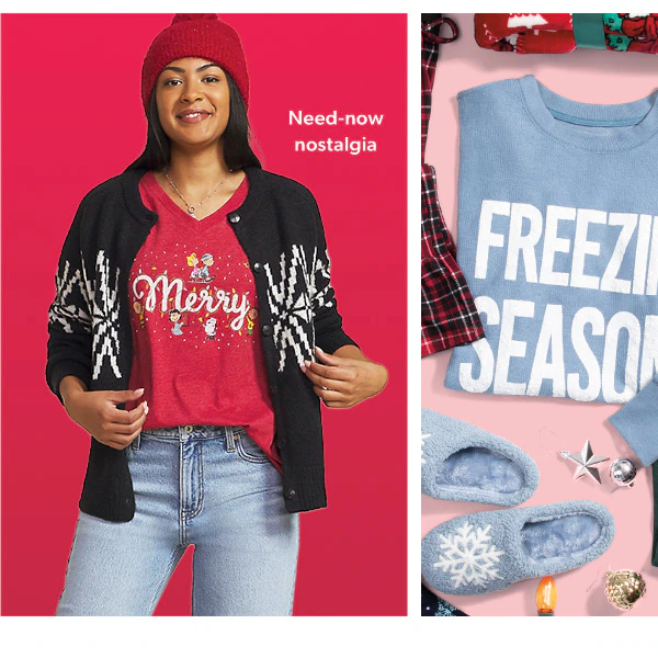 Model wearing maurices clothing. Need-now nostalgia.