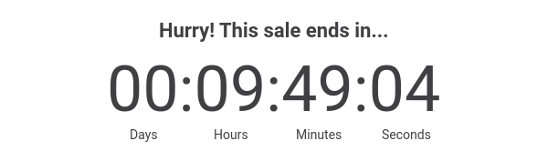 Hurry! This sale ends in...