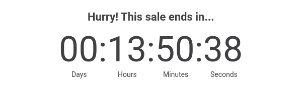 Hurry! This sale ends in...