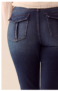 Model wearing maurices clothing.