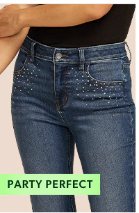 Party perfect. Model wearing maurices clothing.