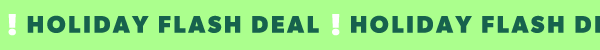 Holiday flash deal!