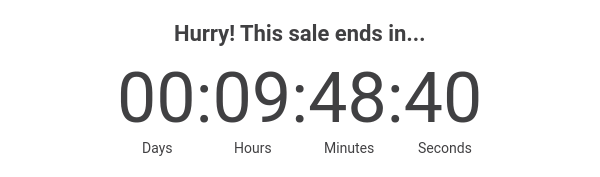 Hurry! This sale ends in...
