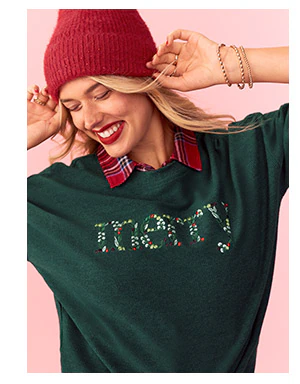 Model wearing maurices clothing.
