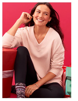 Model wearing maurices clothing.