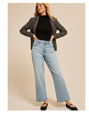 Model wearing maurices clothing.