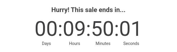 Hurry! The sale ends in...