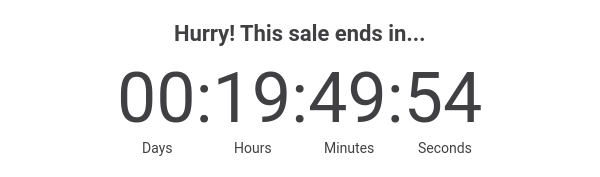 Hurry! This sales end in...