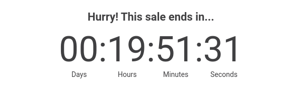 Hurry! This sales end in...