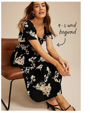Model wearing maurices clothing. 9-5 and beyond.
