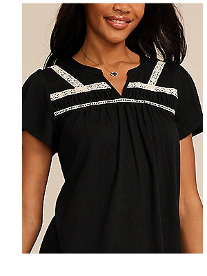 Model wearing maurices clothing.