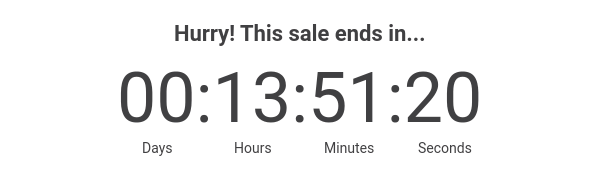 Hurry! This sale ends in...