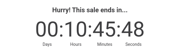 Hurry! This sales end in...