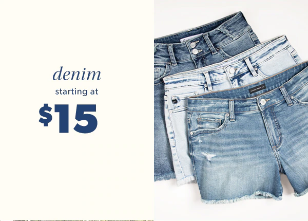Denim starting at $15.