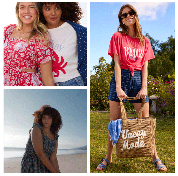 Models wearing maurices clothing.