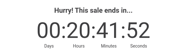 Hurry! This sale ends in...