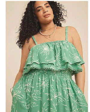Model wearing maurices clothing.