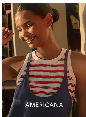 Americana. Model wearing maurices clothing.