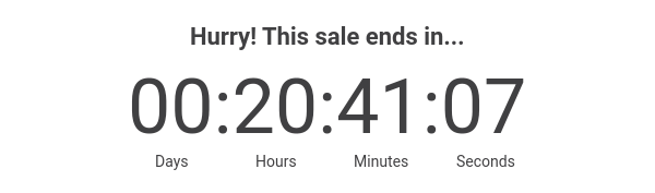 Hurry! This sale ends in...