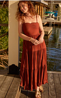 Model wearing maurices clothing.