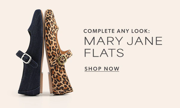 Complete any look: Mary Jane flats. Shop now.