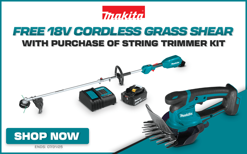 Free Makita 18V Cordless Grass Shear With Purchase of String Trimmer Kit