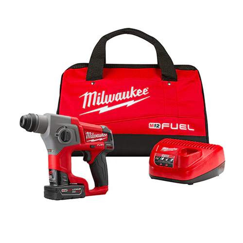 Image of Milwaukee 2416-21XC M12 FUEL 12V 5/8-Inch 4.0Ah SDS-Plus Rotary Hammer Kit