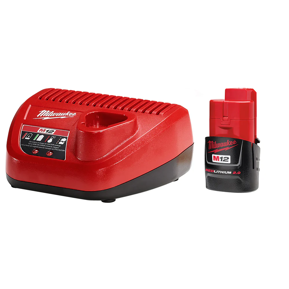 Image of Milwaukee 48-59-2420 M12 12V 2.0Ah REDLITHIUM Battery/Charger Starter Kit