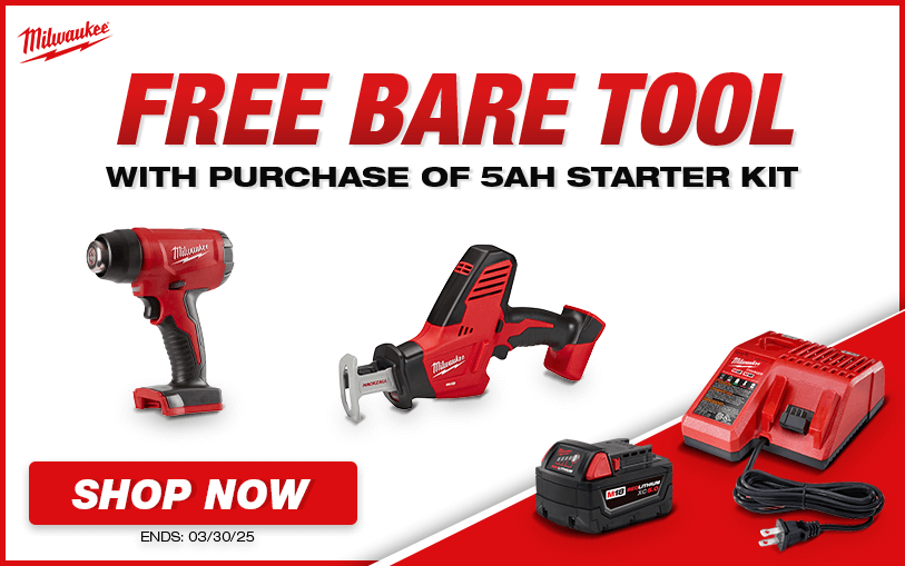 Free Milwaukee Bare Tool With Purchase of This 5Ah Starter Kit
