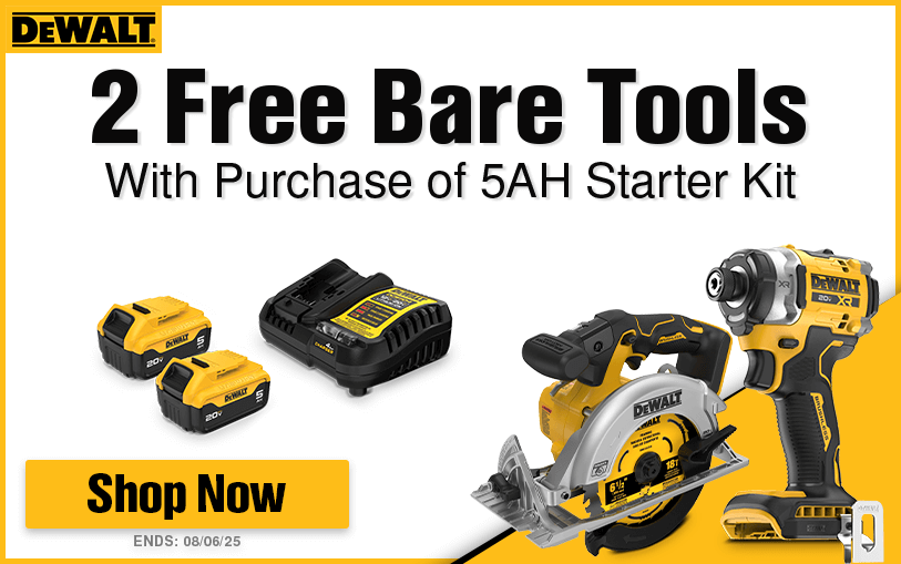 2 Free Bare Tools With Purchase of This 5AH Starter Kit