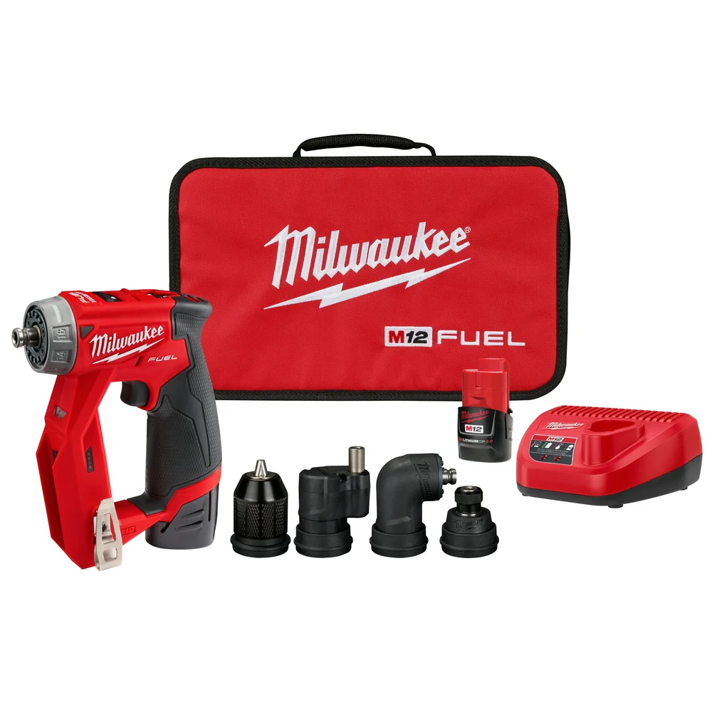 Image of Milwaukee 2505-22 M12 FUEL 12V Brushless Installation 4-in-1 Drill/Driver Kit