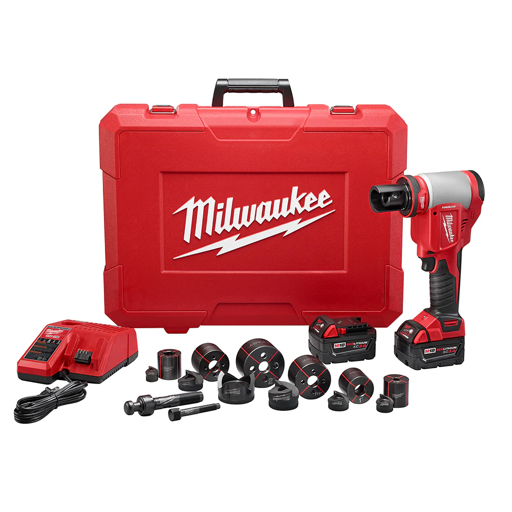 Image of Milwaukee 2677-21 M18 18V FORCE LOGIC 6T Knockout Tool Kit w/ 1/2" - 4" Capacity