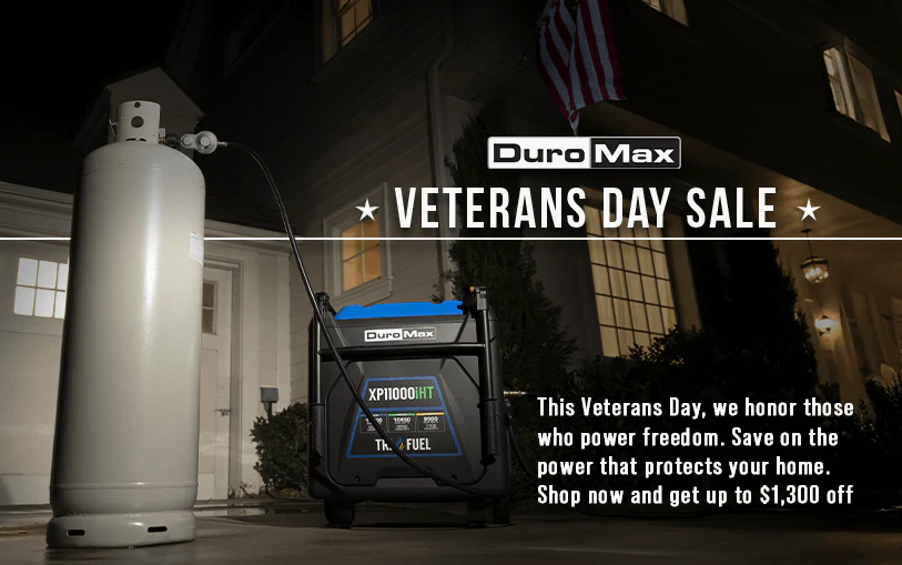 DuroMax Veterans Day Ssale | Save Up To $1,300 Off