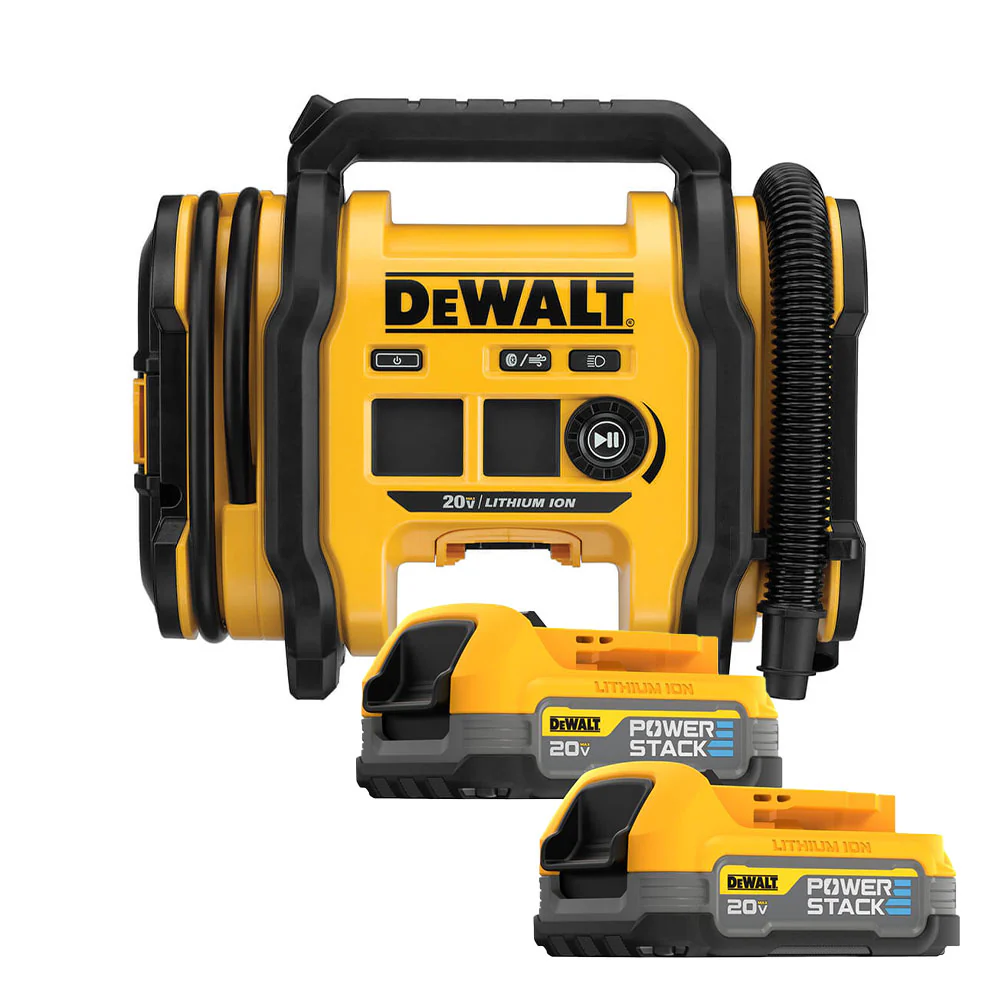 Image of DeWALT DCC020IB-2PK 20V Cordless Air Inflator w/ 20V POWERSTACK 2-Pack Batteries
