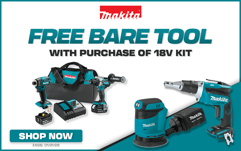 Free Makita Bare Tool With Purchase of Select Makita 18V Kits