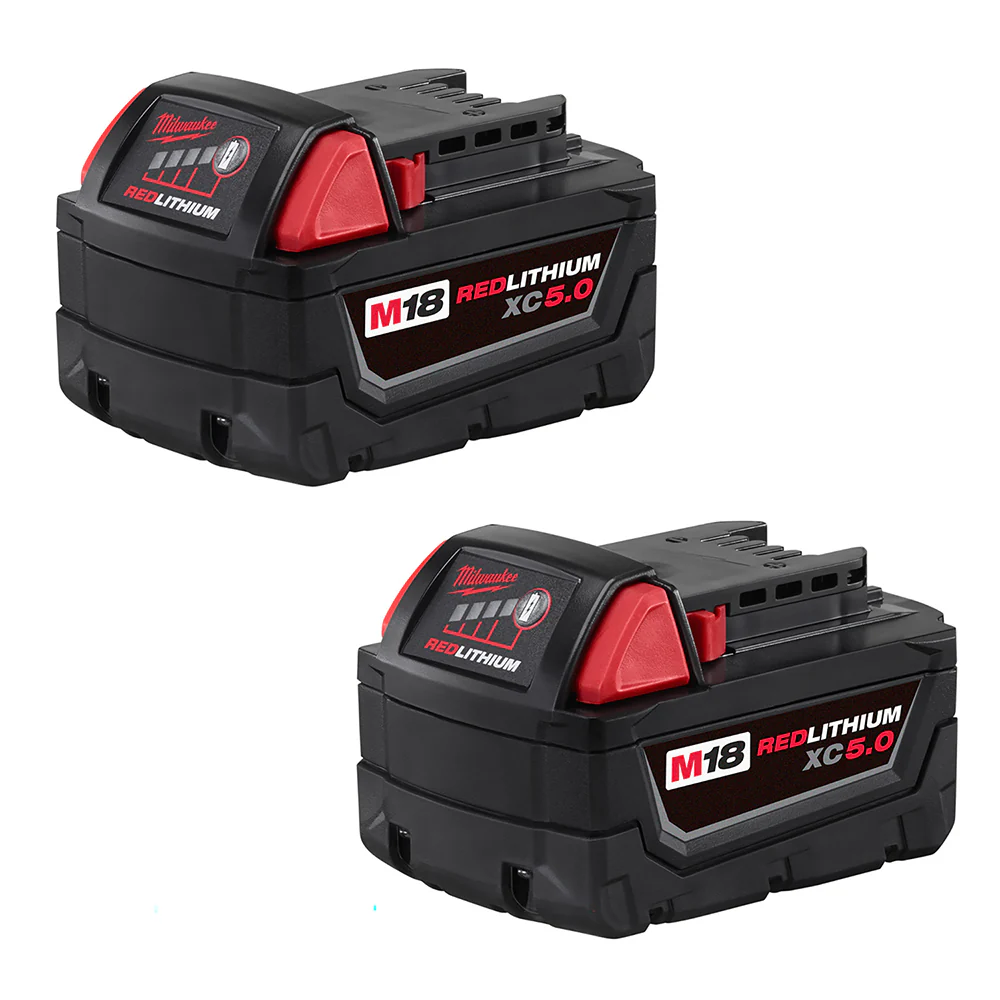 Image of Milwaukee 48-11-1852 M18 18V 5.0Ah REDLITHIUM XC Extended Battery - 2pk