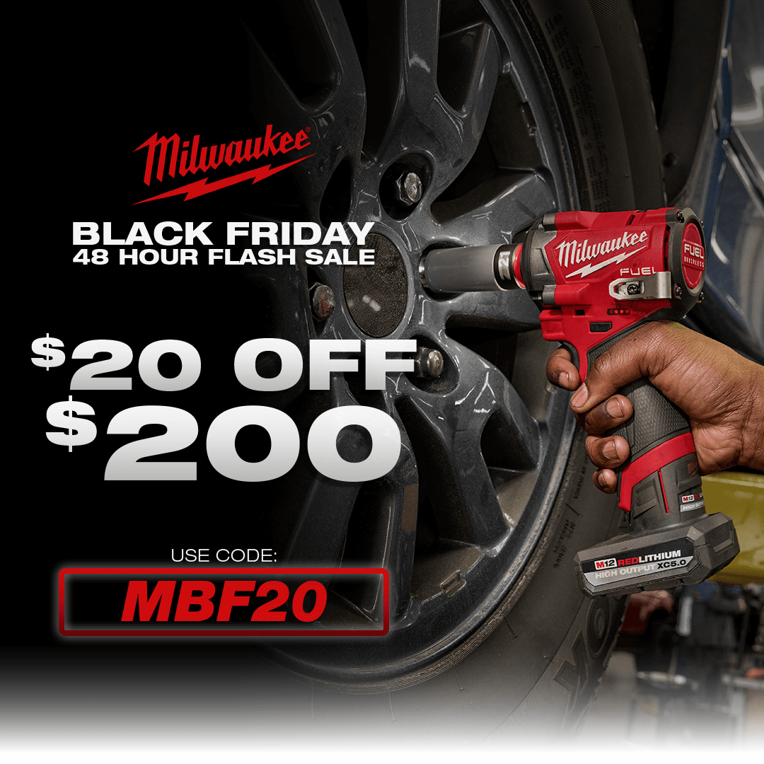 Black Friday 48Hour Milwaukee Flash Sale | Save $20 OFF $200 On Select Milwaukee Tools Using Code: MBF20