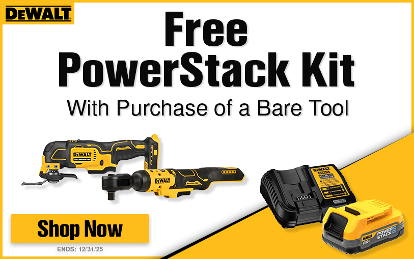 FREE DeWALT Powerstack Kit With Purchase of Select Bare Tools