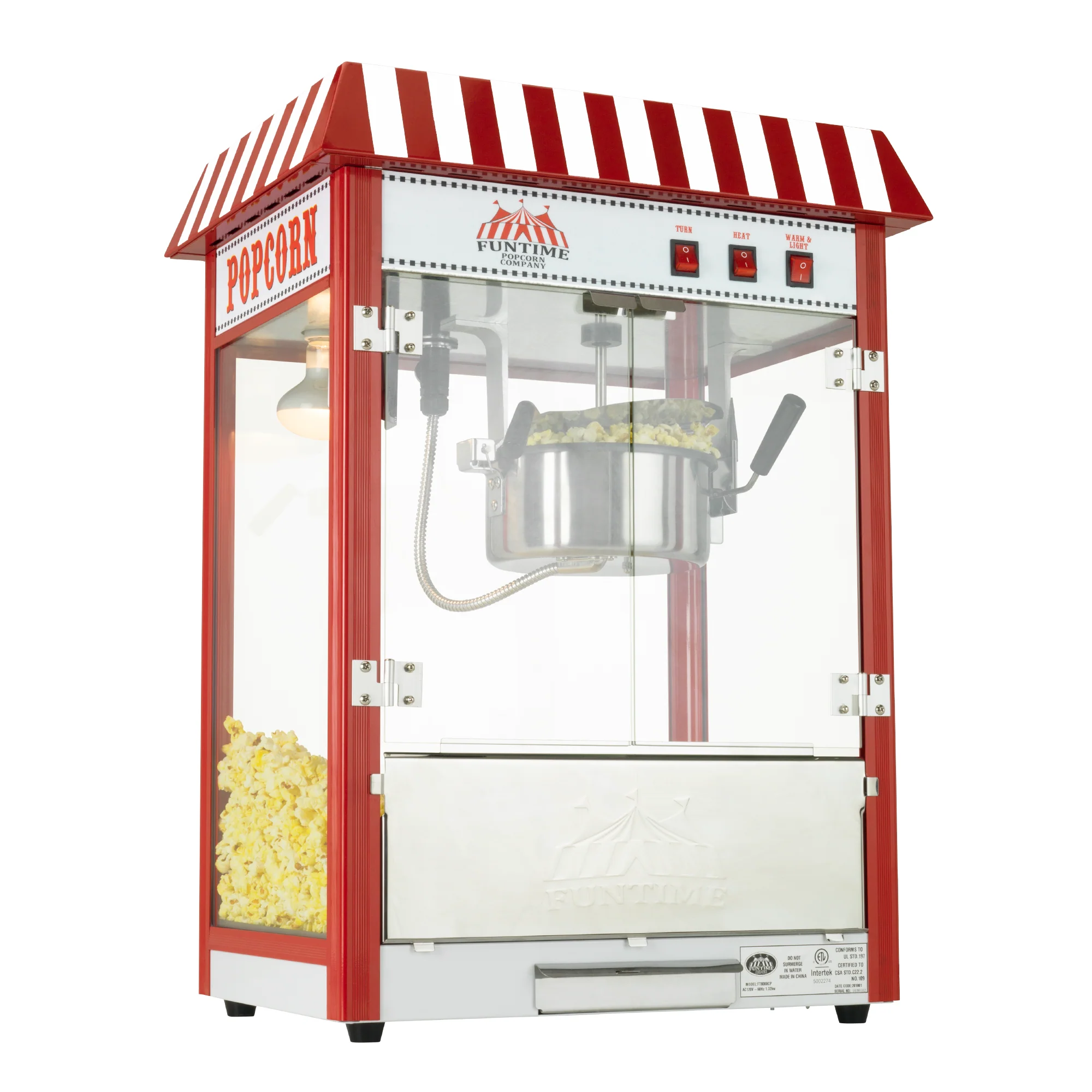 Image of FunTime FT8000CP 8 OZ Commercial Style Carnival Bar Style Popcorn Popper Machine