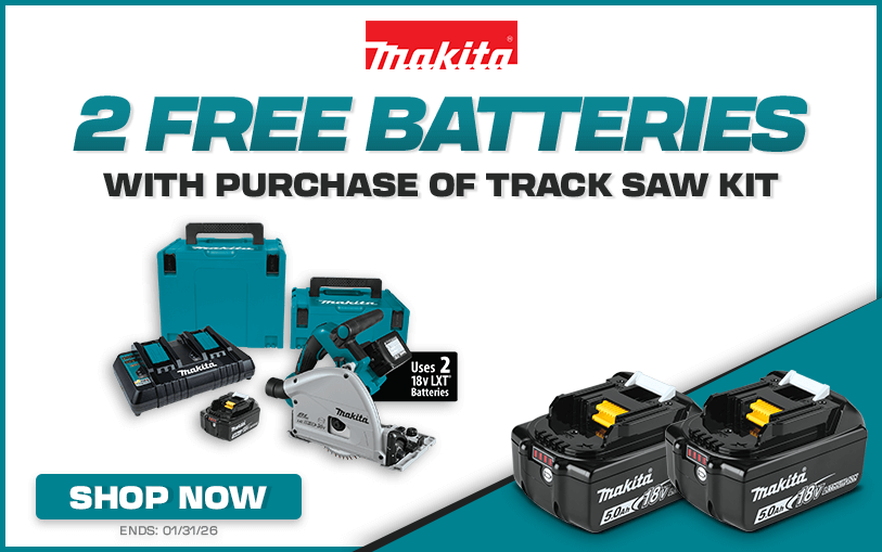 2 Free Makita Batteries With Purchase of This Track Saw Kit