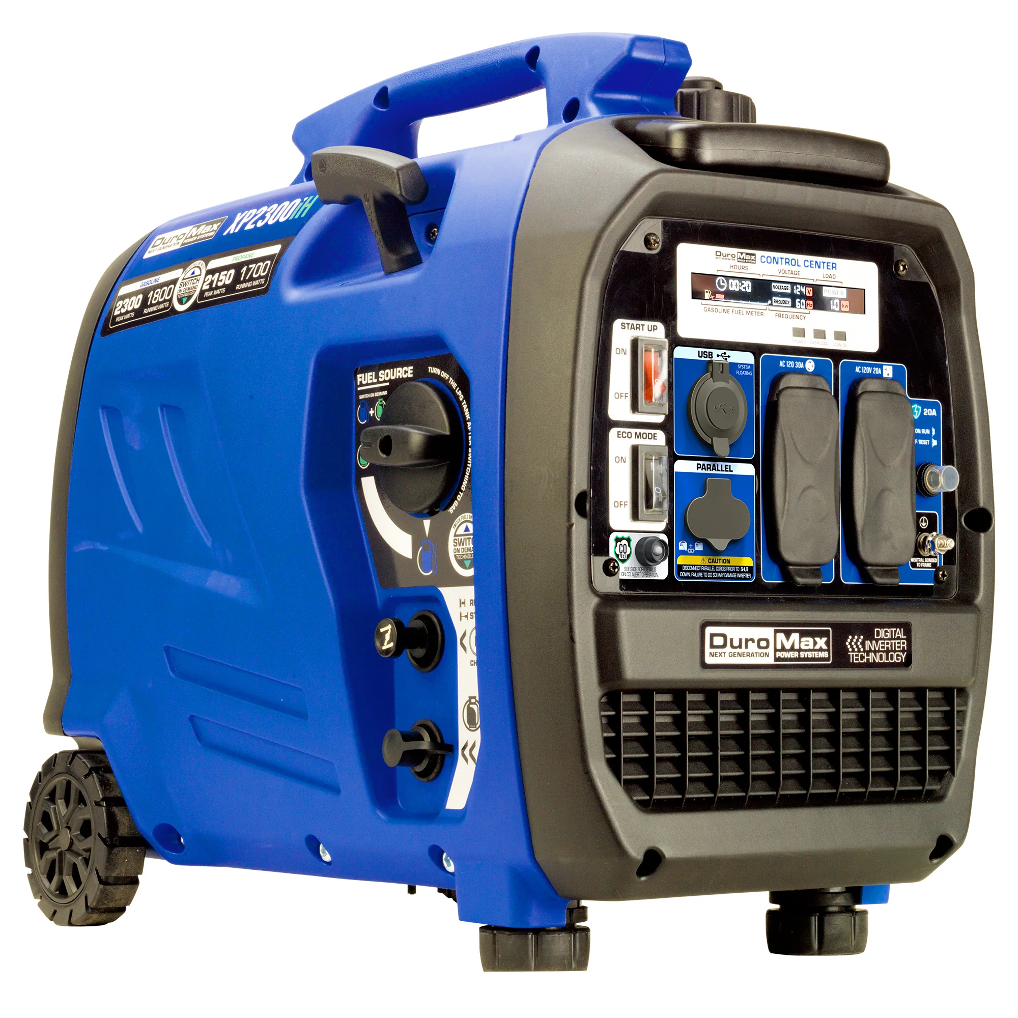Image of DuroMax XP2300iH 2,300 Watt Portable Dual Fuel Inverter Generator - Quiet, Low THD